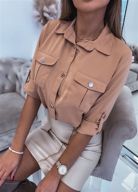 Koszula Zapinana Na Guziki Nude Sklep Online Z Damsk Odzie Pauzza