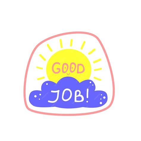 premium vector motivational patches good job stickers badges prints