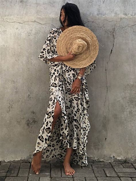 Cotton Beach Kaftan Bikini Cover Ups Bohemian Prin Vicedeal