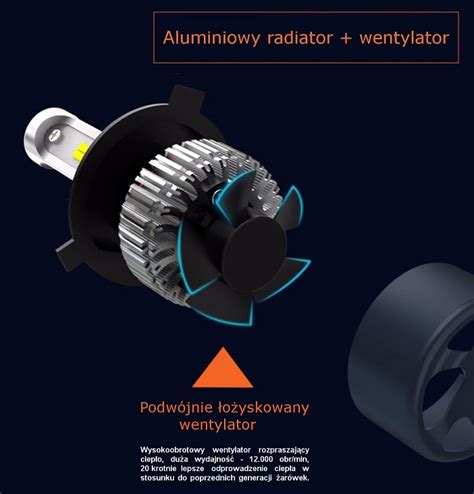 ZESTAW H7 LED COB 72W 7200lm ŻARÓWKI DZIEŃ NOC 24h 7092668451