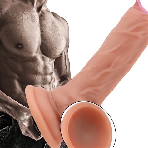 Pele Realista P Nis De Silicone Super Enorme Grande Vibrador Flex Vel