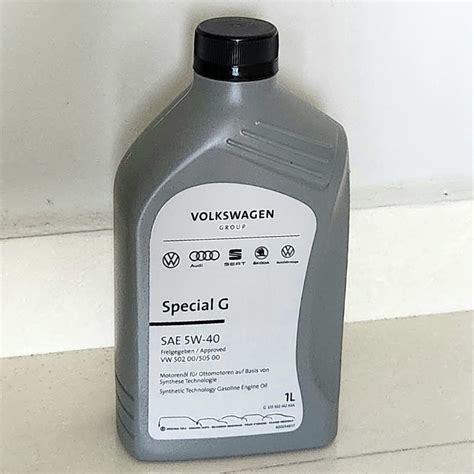 VW VAG Volkswagen Audi Engine Oil SAE 5W-40 502 00 505 00, Car ...