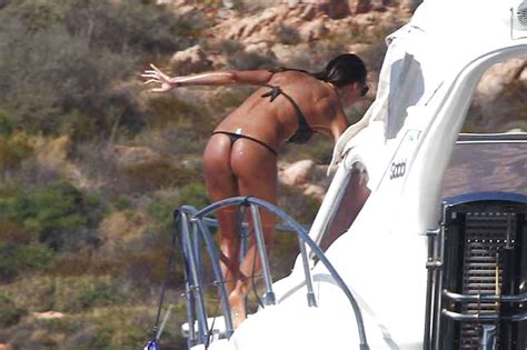 Nina Moric Showing Her Fantastic Ass In Bikini Thong On Yacht And Spreading Her Porn Pictures
