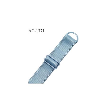 Bretelle lingerie SG mm très haut de gamme couleur bleu glacier avec barrette anneau