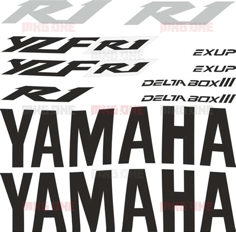 Yamaha Yzf R1 Logos Decals Stickers And Graphics Mxg One Best Moto Decals