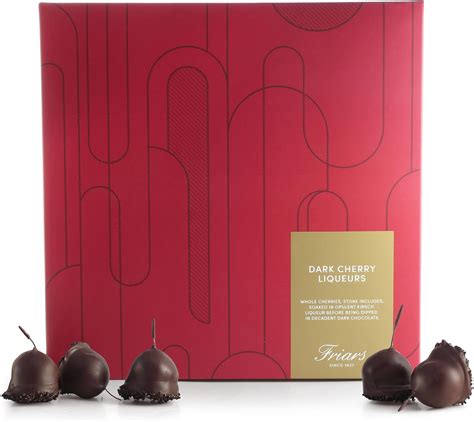 Friars Dark Chocolate Cherry Liqueurs 25 Per Box Cerisettes