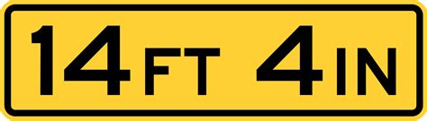 W12 2p Low Clearance English Signs And Safety Devices