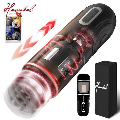 Hannibal Masturbators Cup Telescopic Rotation Penis Stimulation Electric Pocket Pussy Vagina