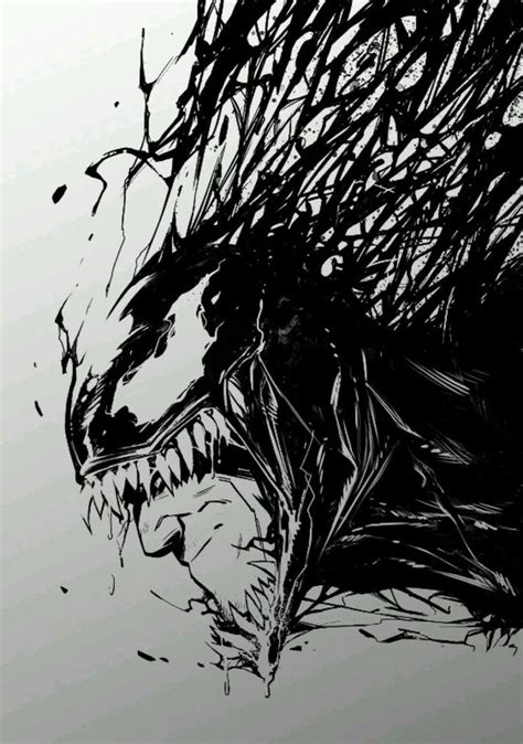 VENOM🖤☠️ | Marvel spiderman art, Line art drawings, Concept art characters