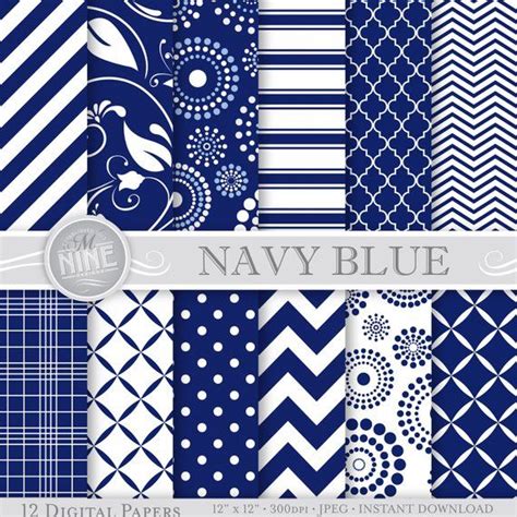 NAVY BLUE Digital Paper: Navy Blue Printable Pattern Print, Navy Blue ...