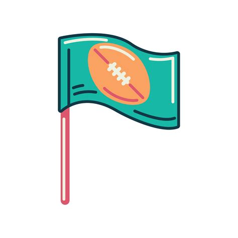 flag american football icon white background 24468338 Vector Art at