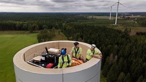 Worlds Tallest Wooden Wind Tower Goes Into Operation In Sweden