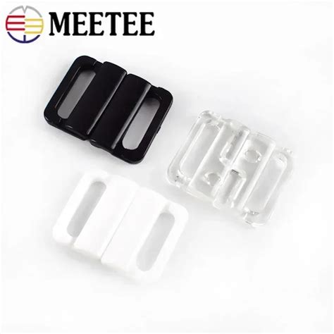 20 50 100Sets 10 15 20 25mm Plastic Bra Buckle Bikini Strap Clasp Resin