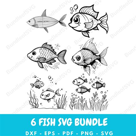 Fish SVG Bundle, Fish Svg, Fish Clipart, Fish Vector, Fish Silhouette ...