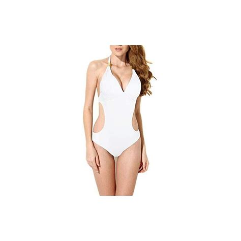 Chuangminghangqi Donne Costume Intero Mare O Piscina Costume Da Bagno Imbottito Bikini Halter