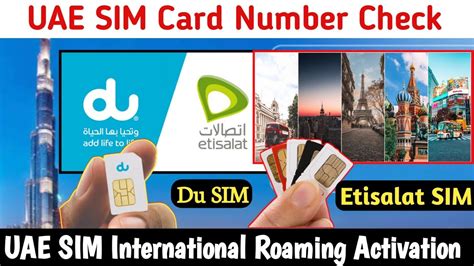 UAE SIM Card Number Check Du SIM Etisalat SIM UAE SIM