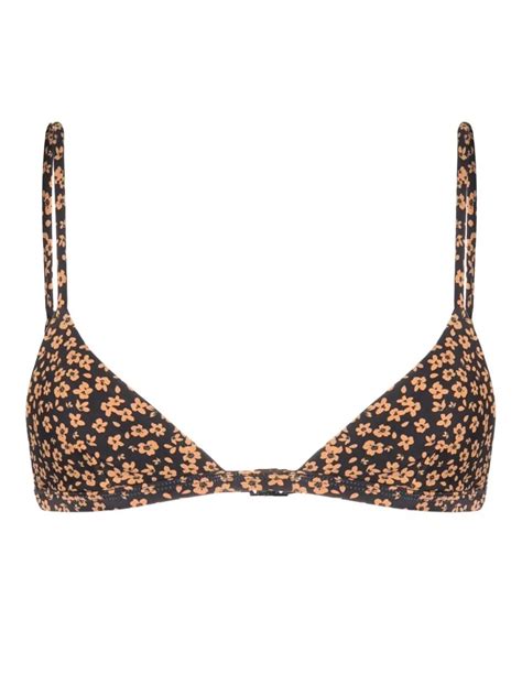 Matteau Floral Print Bikini Top Farfetch