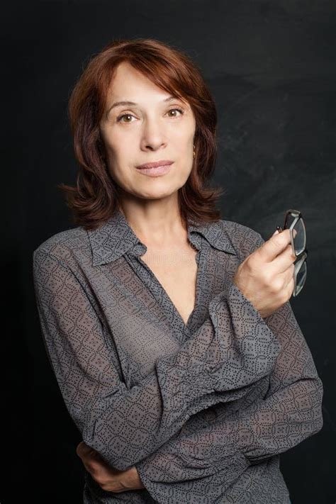 Beautiful Mature Woman With Glasses Stock Photo Image Of Professional Mature 124959264