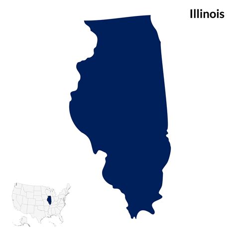 Map of Illinois. Illinois map. USA map 32487321 PNG