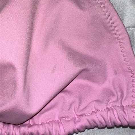 Skims Pink Bikini Top Size Large Note Tiny Depop