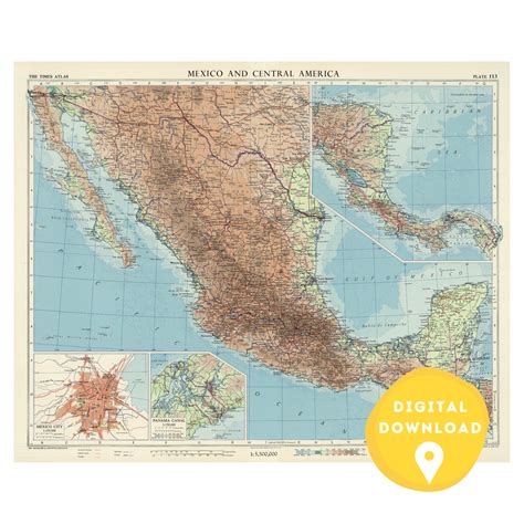 Free Printable Map Mexico Central America Labeled