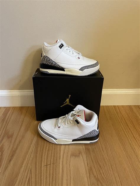 Nike Air Jordan Iii 3 Retro Ps Reimagined White Cement Grey Dm0966 100 Sz 135c Ebay