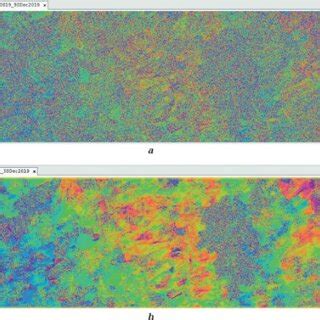 Differential interferogram before (a) after phase unwrapping (b ...