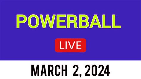 Powerball Live Drawing March Powerball Winning Numbers Today