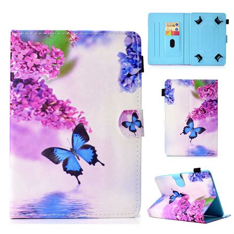 Universal 8 inch Tablet Case Flip Painted Leather Folio Stand Cover For ...