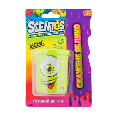 Ароматная слизь-лизун Scentos Сумасшедшее яблоко, в баночке, от 3 лет ...