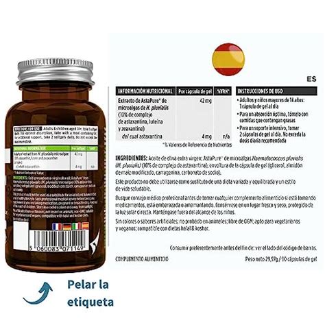 Astaxantina Natural Mg Antioxidante C Psu Al Mejor Precio De