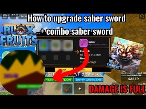 How To Upgrade Saber Sword Combo Saber Sword Full Damage Blox