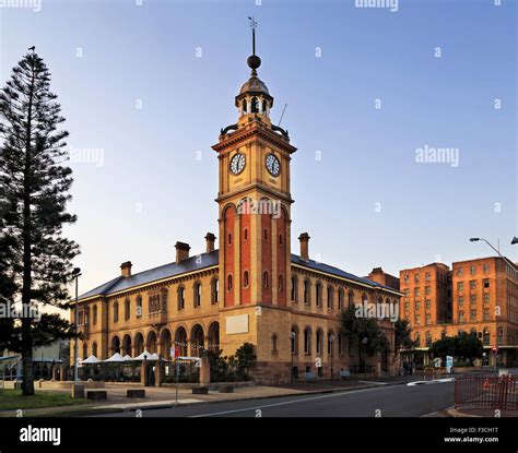 facade of historic Customs house building in Newcastle, Australia ...