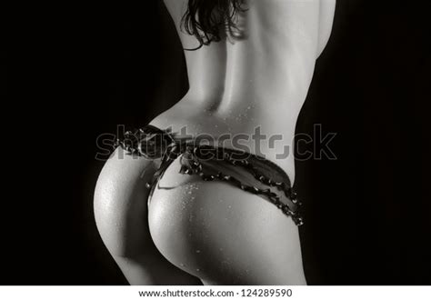 Perfect Sexy Buttocks Black Lingerie Closeup Stock Photo Edit Now 124289590
