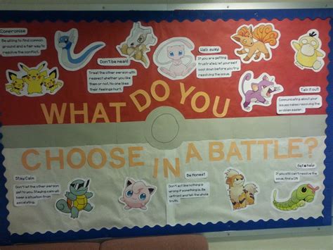 Pokemon Conflict Resolution Bulletin Board School Bulletin Boards