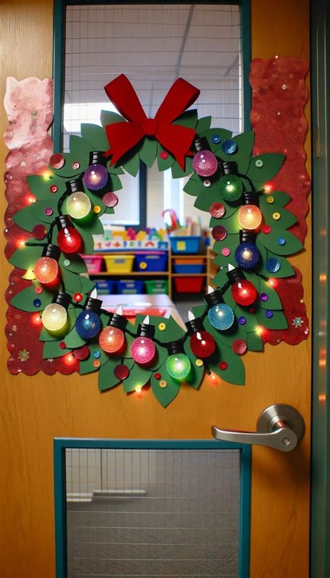 Enfeite De Natal Para Porta De Sala De Aula - Decoração de Natal para Porta de Sala de Aula na Educação Infantil