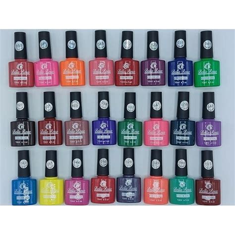 Cores De Esmalte Gel - kit esmalte em gel colorido com 24 esmaltes cores diferente unha ...