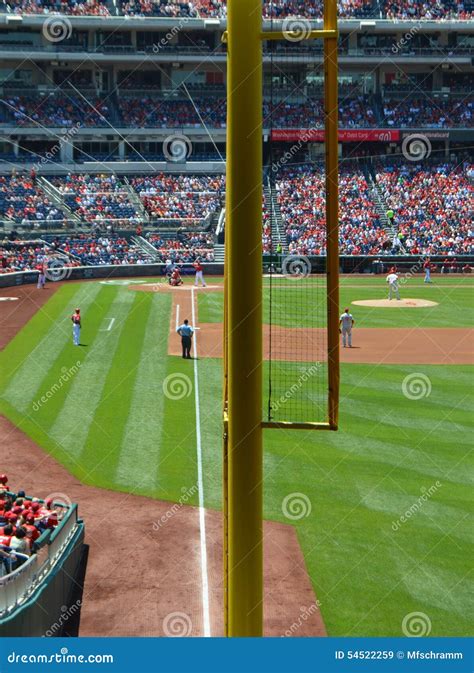 Mlb Foul Pole Editorial Stock Image Image Of Stadium 54522259