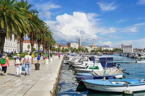 split croatia september   perspective view  riva