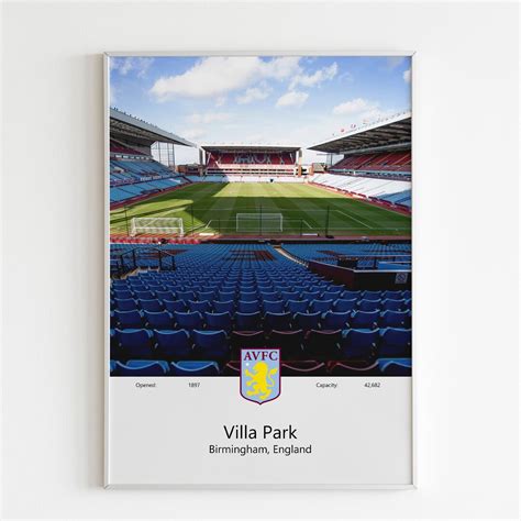 Villa Park Aston Villa Stadium Poster Birmingham Football Etsy