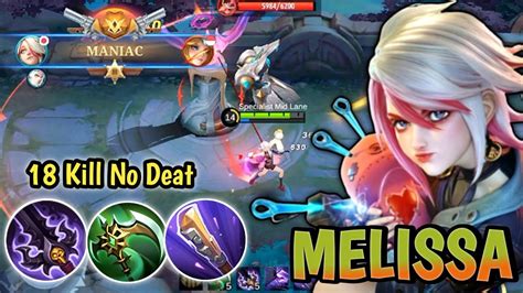 Maniac Melissa Brutal Damage Build Melissa Tersakit 2023 MLBB YouTube