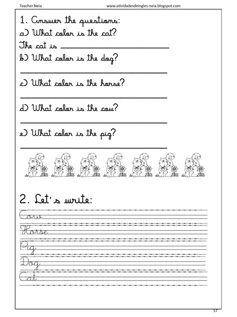 Prova De Ingles Para O 7 Ano