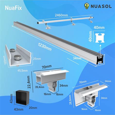 Nuasol Photovoltaik Solarpanel Halterung Er Montage Set Ziegeldach