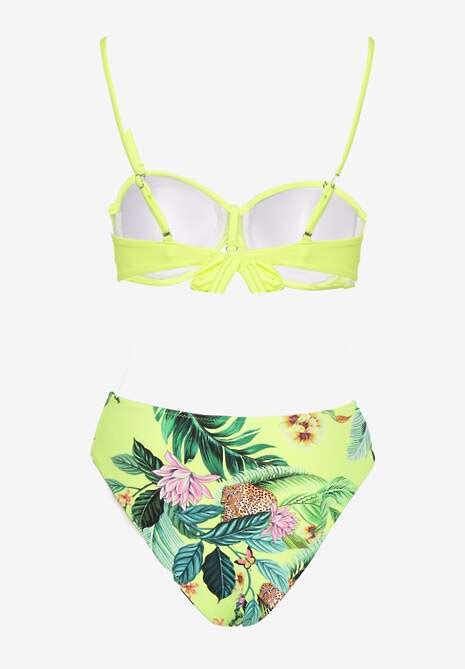 Jasnozielone Bikini Majtki Figi I Biustonosz Z Metalicznymi Aplikacjami Natorea Renee