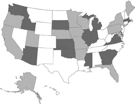 A map of the United States and the charge associated with the states ...