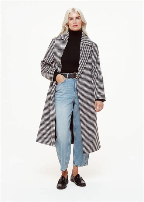 Blackmulti Celia Houndstooth Wrap Coat Whistles Whistles Uk