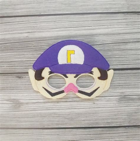 Waluigi Felt Embroidered Mask Kid & Adult Pretend Play Halloween ...