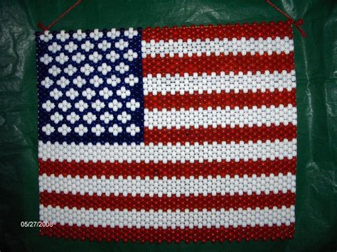 FLAG BEADED BANNER Etsy Pulseras