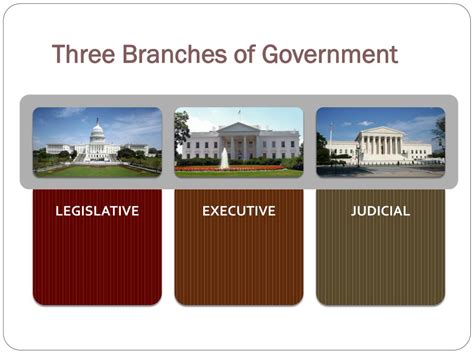 Ppt The Constitution Three Branches Of Government Powerpoint