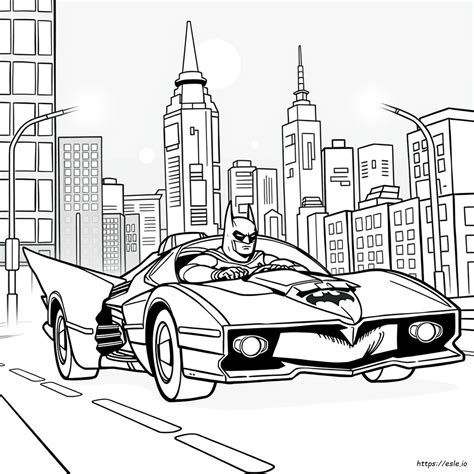 Carro Do Batman Para Colorir - Carro Do Batman Batmóvel Para Colorir
